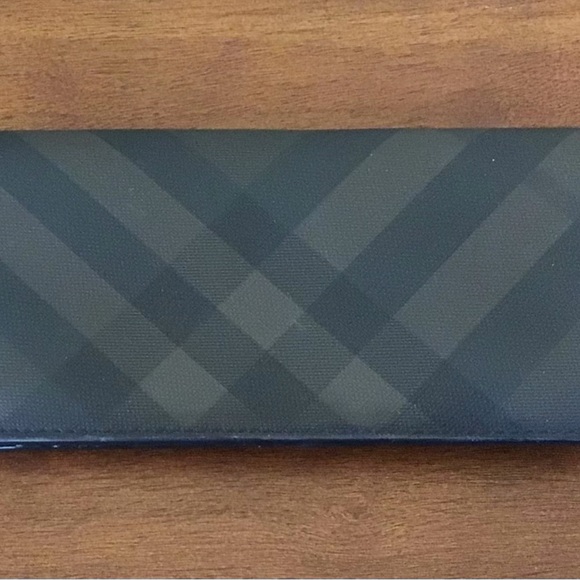 Black Brown Plaid Burberry Unisex Wallet - Picture 2 of 12